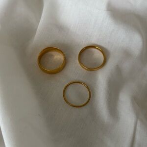 Stainless Steel Stackable Gold Rings